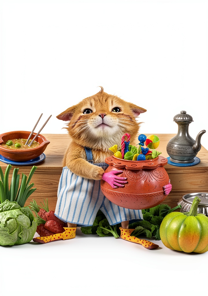 Oliver the Hamster children’s nutrition book on a wooden kitchen table