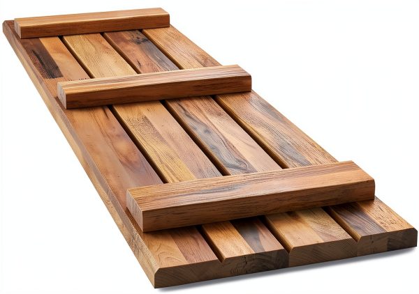 Americraft Four Board Shutters 14"W x 82"H Real Wood Unfinished-6