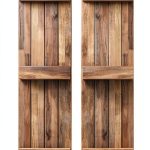 Americraft Four Board Shutters 14"W x 82"H Real Wood Unfinished-0