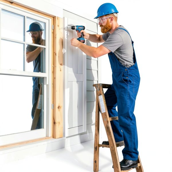 Exterior Window Shutters Ortus PP DIY White 14.5×25in Pair-4