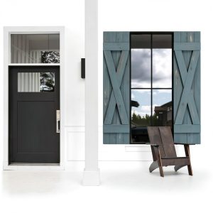 Dogberry 14 in x 60 in Coffee Brown Board & Batten Shutters Pair-0