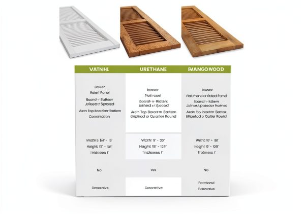 Exterior Shutters Ekena Millwork Panel Mango Wood 14" x 63" Pair-6
