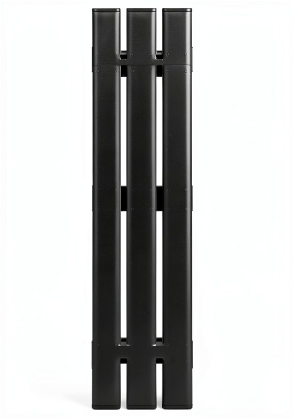 Mid America Vinyl Shutters 12"x59" Black Board Spaced Shutter-Lok-3