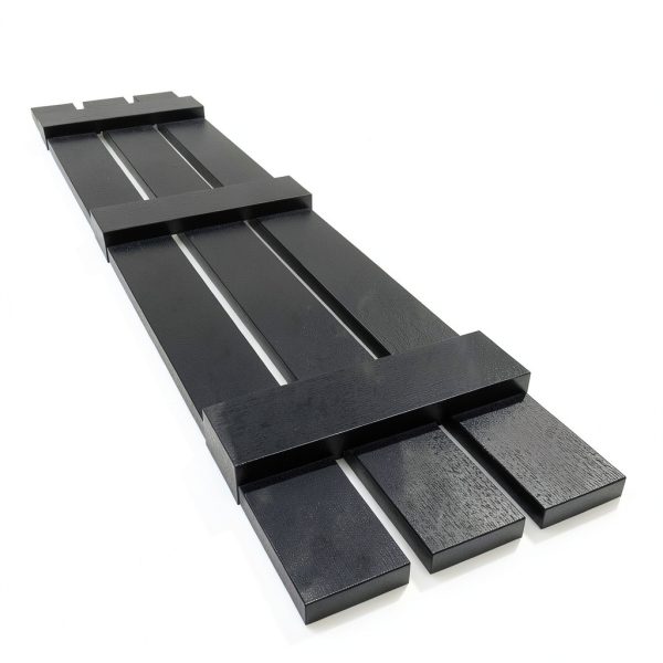 Mid America Vinyl Shutters 12"x59" Black Board Spaced Shutter-Lok-4