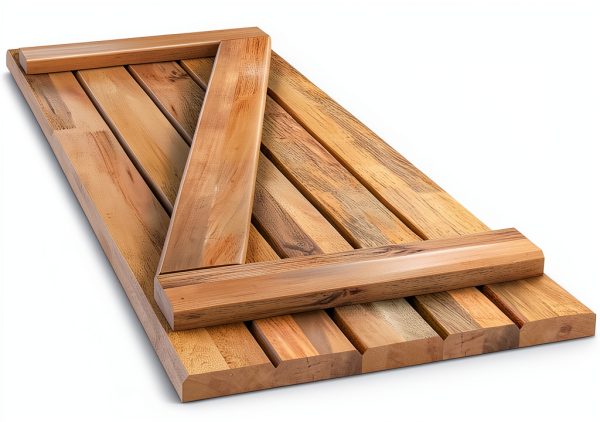 Americraft 17.5"W x 60"H Five Board Board‑Batten Shutters with Z‑Bar-6