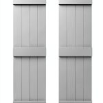 Board-n-Batten Shutters by Ekena Millwork – 75in Platinum-0