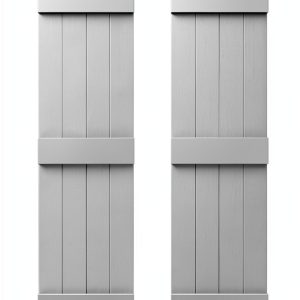 Board-n-Batten Shutters by Ekena Millwork – 75in Platinum-0