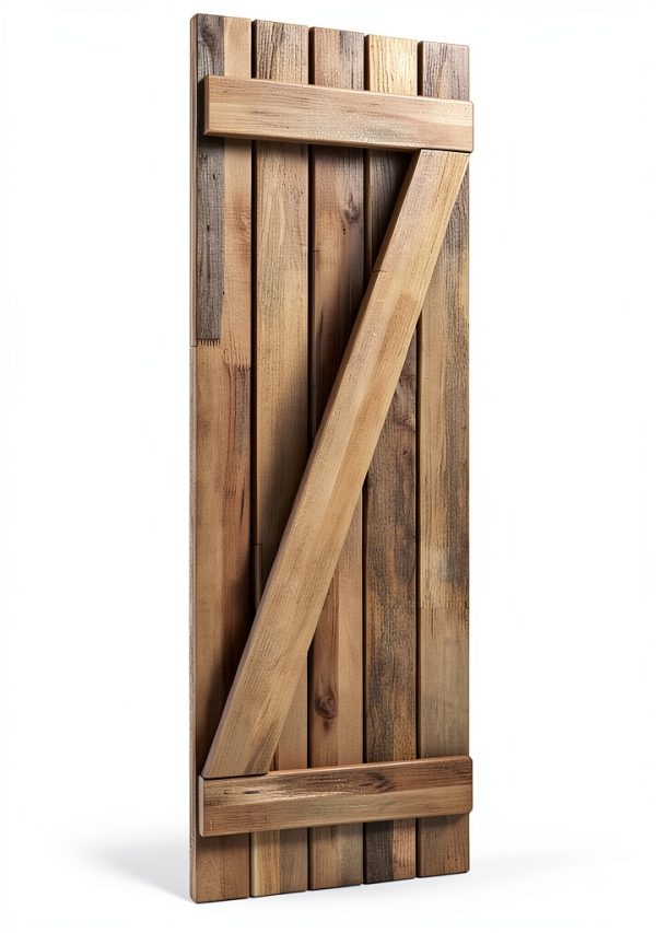 Americraft 17.5"W x 60"H Five Board Board‑Batten Shutters with Z‑Bar-3