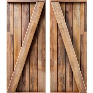 Americraft 17.5"W x 60"H Five Board Board‑Batten Shutters with Z‑Bar-0