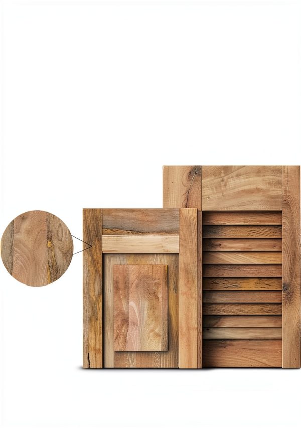 Exterior Shutters Ekena Millwork Panel Mango Wood 14" x 63" Pair-1