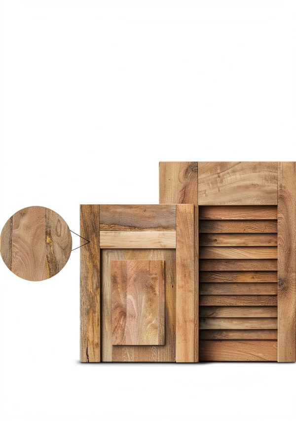 Americraft 17.5"W x 60"H Five Board Board‑Batten Shutters with Z‑Bar-2