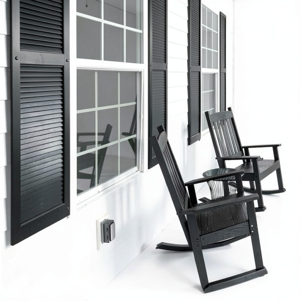 Board & Batten Vinyl Shutters Pontiac Trail Black Cosmos 14.5x59 USA-3