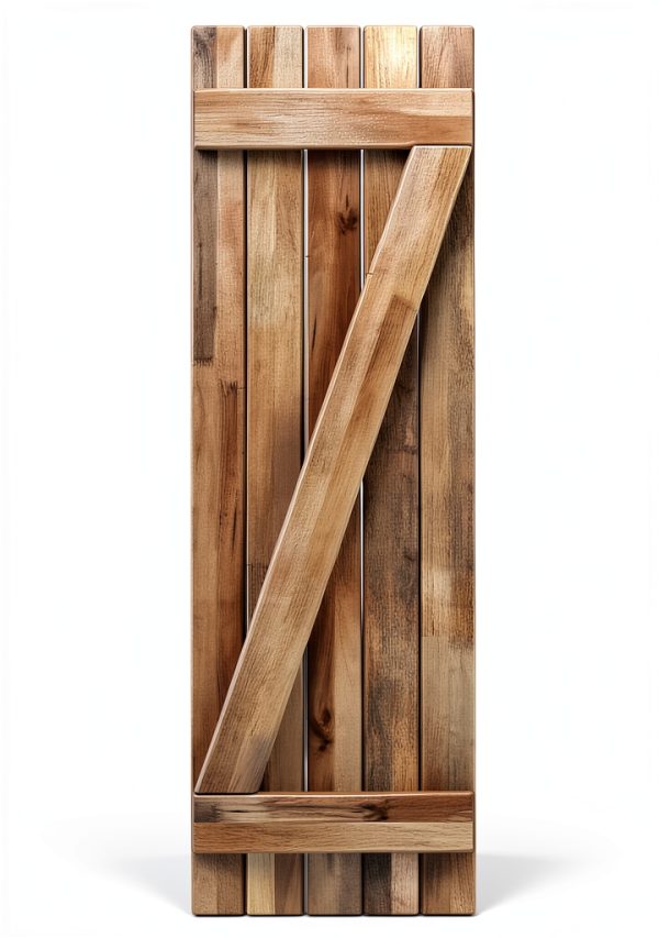 Americraft 17.5"W x 60"H Five Board Board‑Batten Shutters with Z‑Bar-4